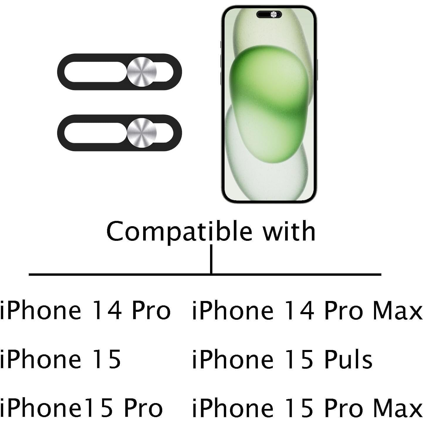 Cubierta de Webcam Peramarl Plata 2PCS para iPhone 14/15/16