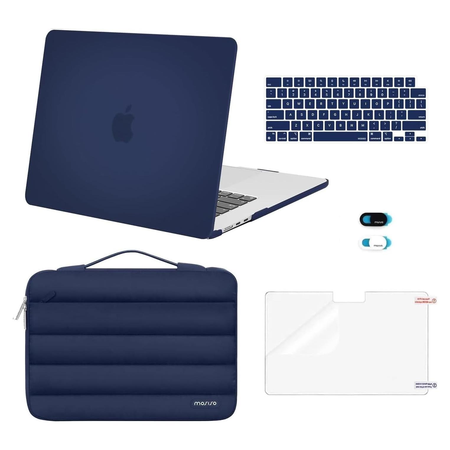 Funda MOSISO para MacBook Air 15" M4 M3 M2 - Azul Marino