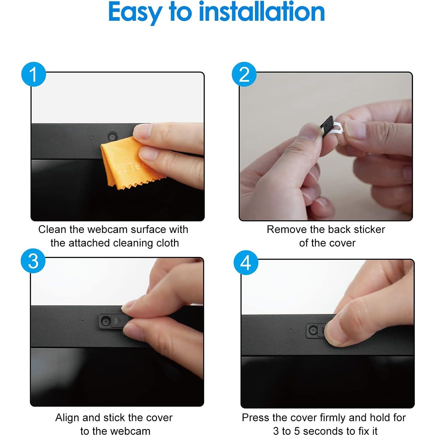 Cubierta de Cámara JETech Deslizante Ultra Delgado - Paquete de 6