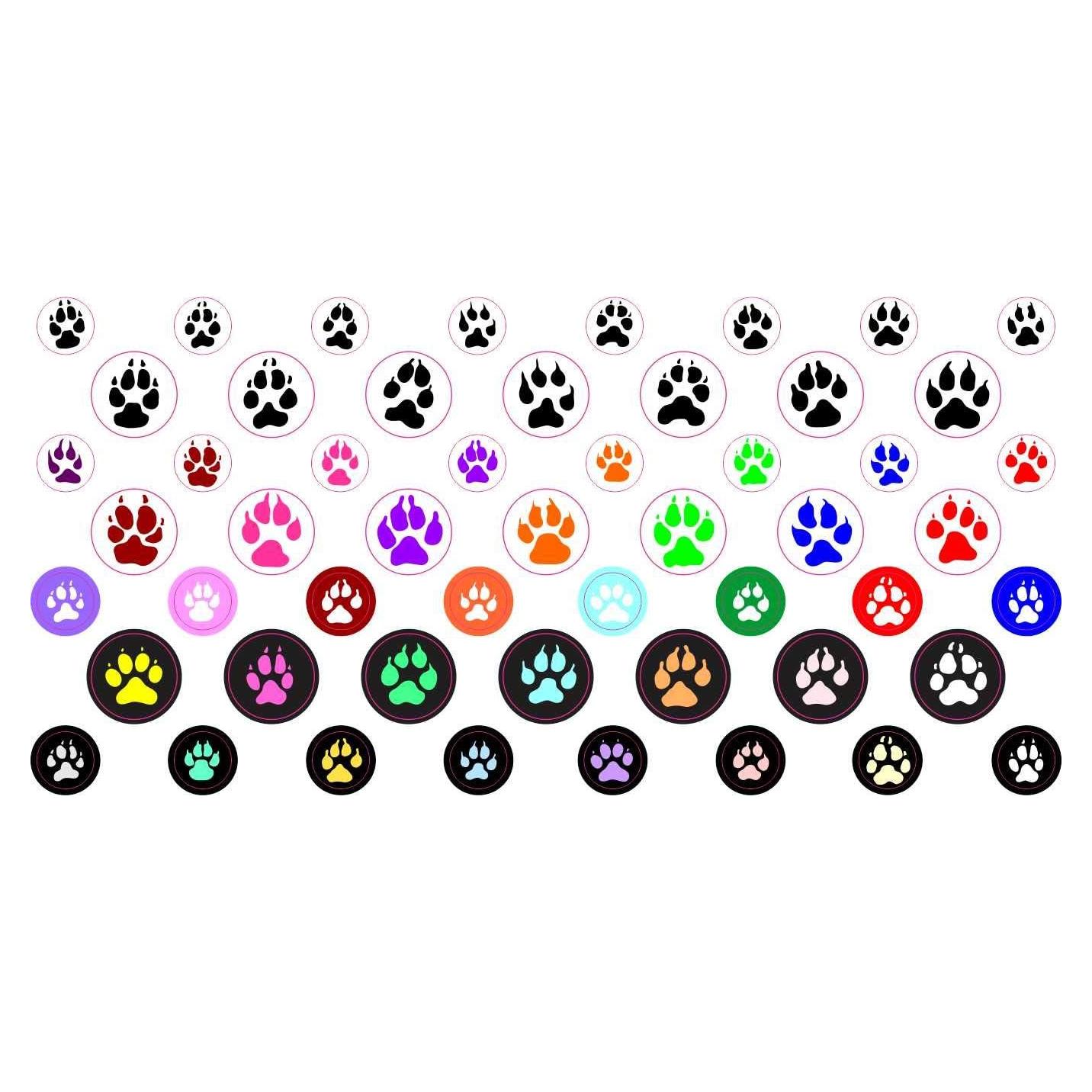 StickerTalk Stickers de Huellas de Pata para Webcam - 53 Piezas