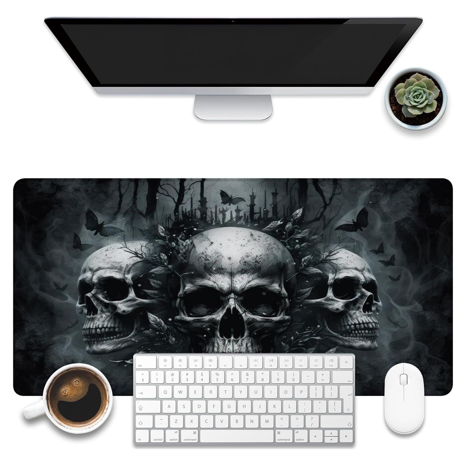 Alfombrilla de Ratón Grande KOAIWPAE Calaveras 80x40 cm