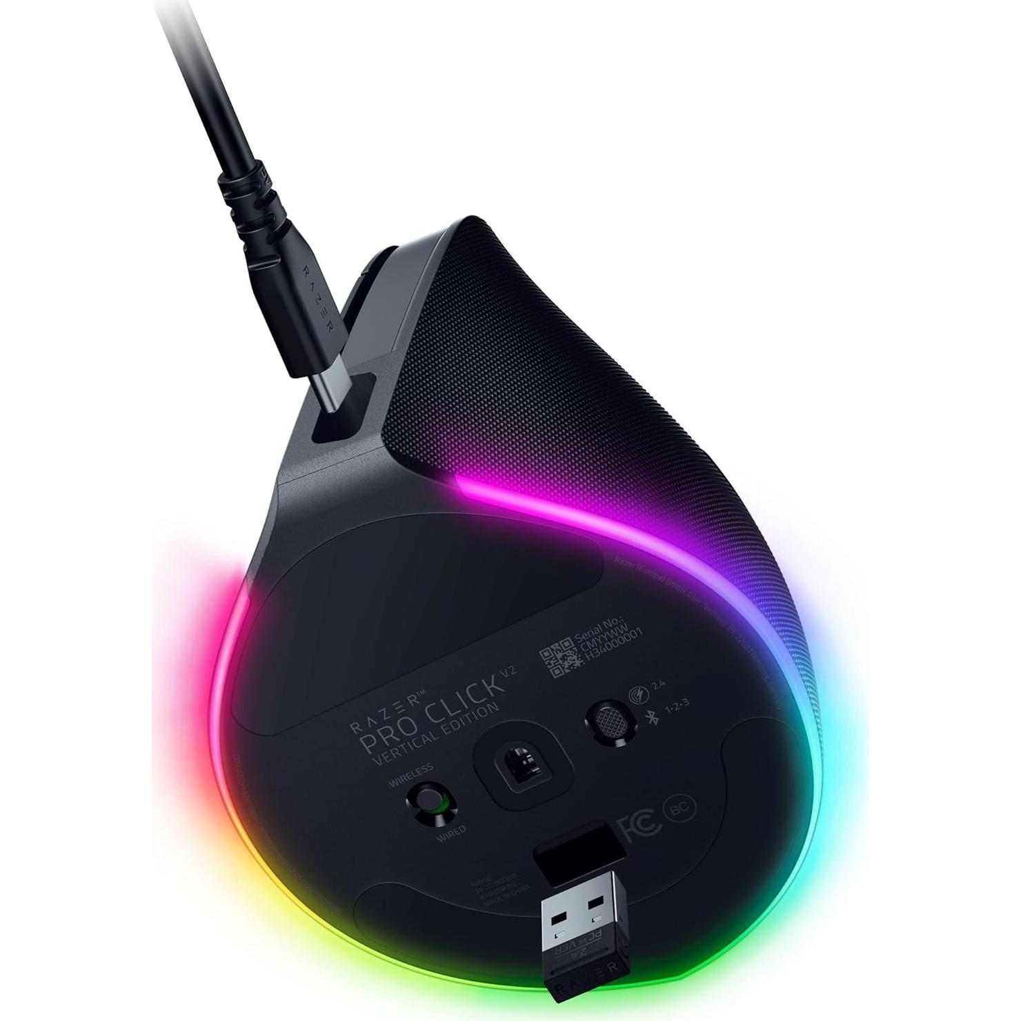 Razer Pro Click V2 Ratón Vertical Inalámbrico Ergonómico 6 Botones