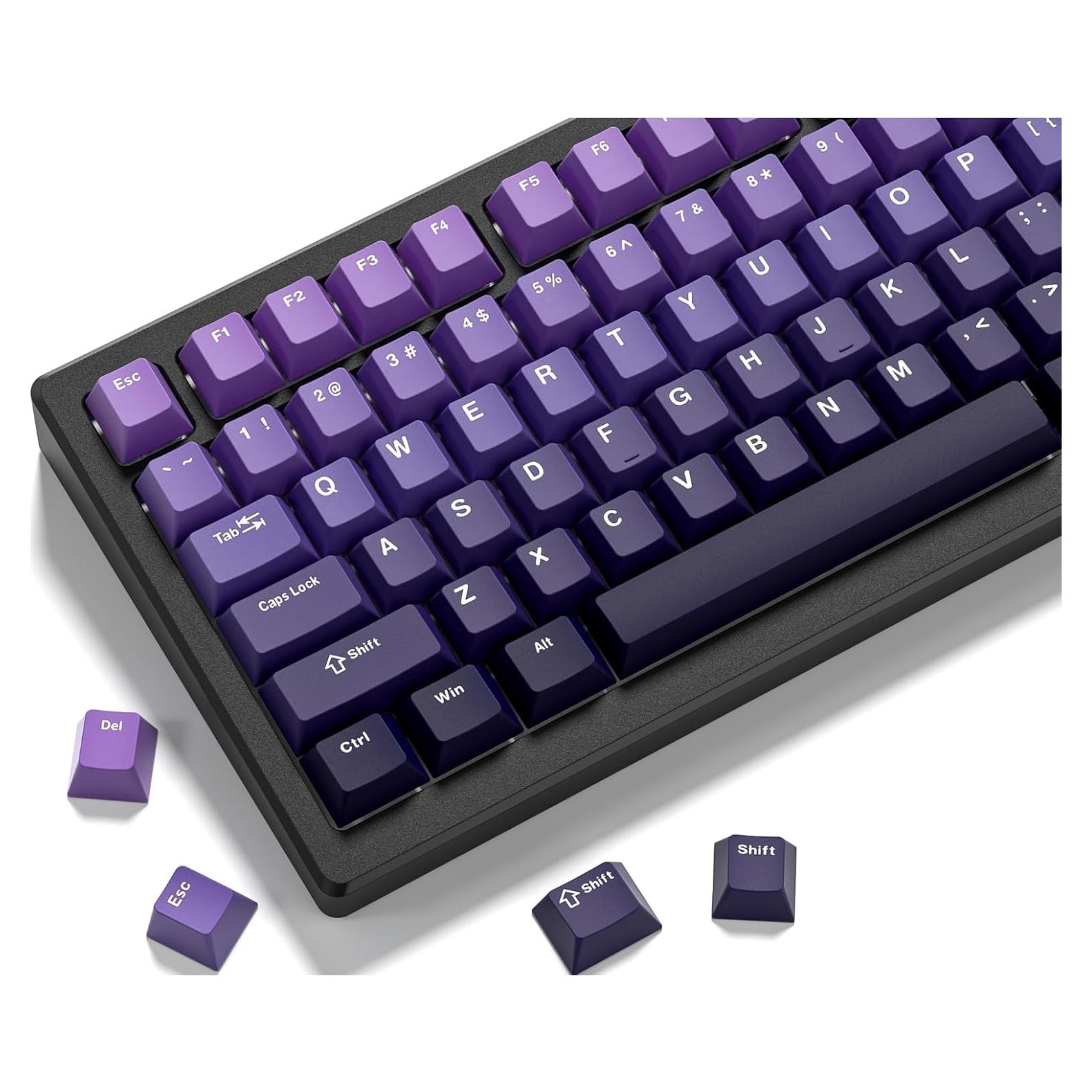 Conjunto de Teclas PBT Moradas Dagaladoo 132 Teclas Cherry