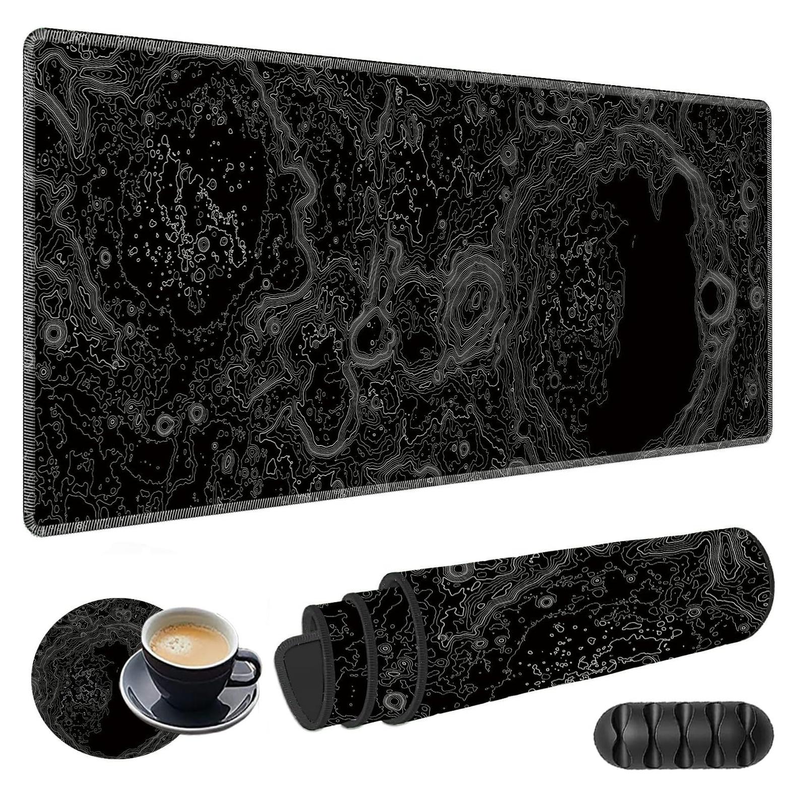 Alfombrilla de Ratón Grande SROJDHFJB 80x30 cm Superficie Luna