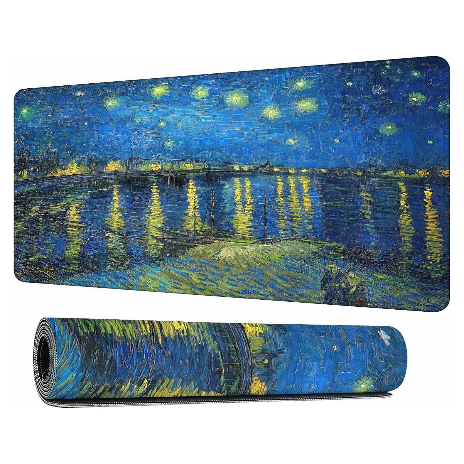 Alfombrilla de Ratón Grande Y YIHANGBEST Noche sobre el Ródano 90x40cm