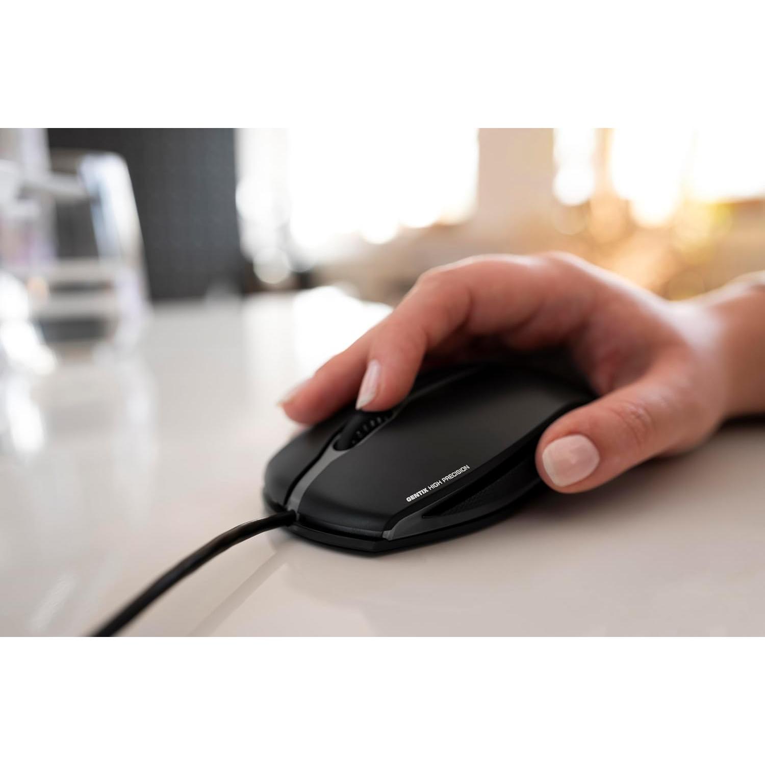 Ratón Óptico con Cable GENTIX 1000 dpi Negro