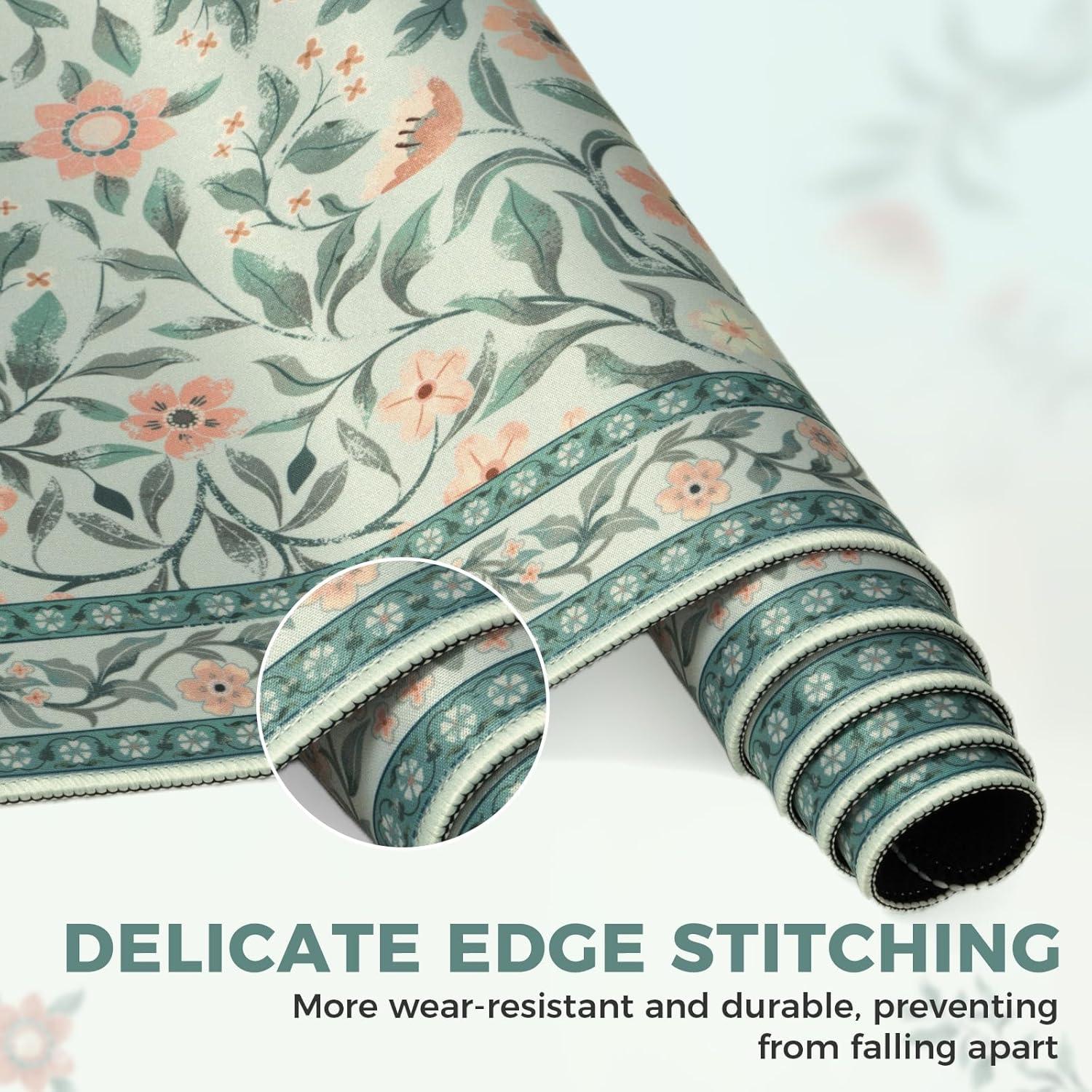 Alfombrilla Grande para Mouse iLeadon Floral Verde 90x40cm