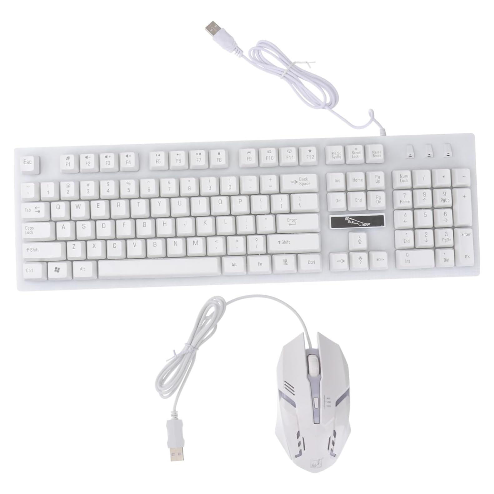 1set Gaming Keyboard Mouse Set Luminous Wired USB Mechanical Feel Kit for Gamers High-end Design for Use Creative Non-Conflict Layout Great Present Idea