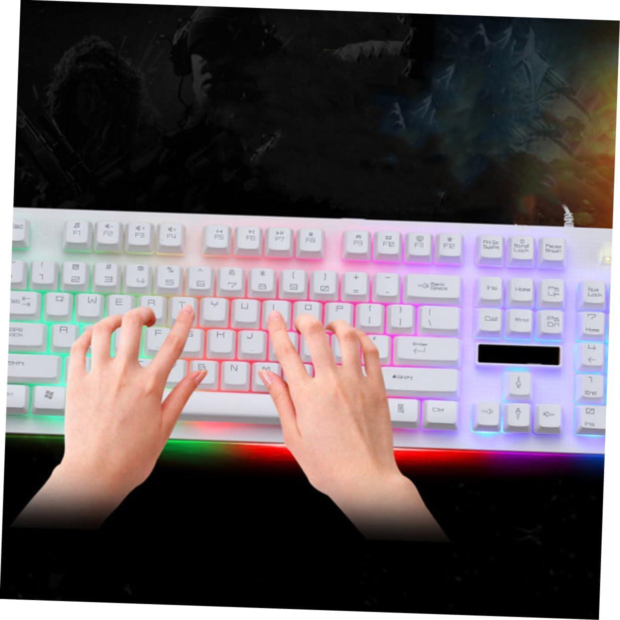 1set Gaming Keyboard Mouse Set Luminous Wired USB Mechanical Feel Kit for Gamers High-end Design for Use Creative Non-Conflict Layout Great Present Idea