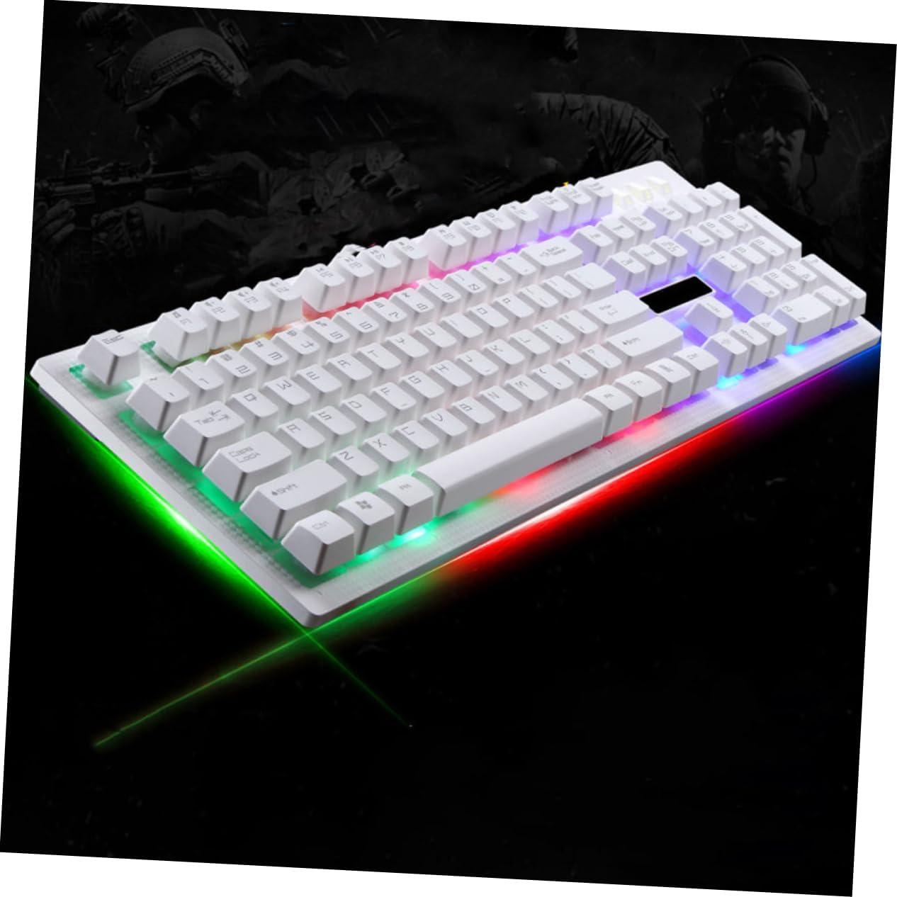 1set Gaming Keyboard Mouse Set Luminous Wired USB Mechanical Feel Kit for Gamers High-end Design for Use Creative Non-Conflict Layout Great Present Idea