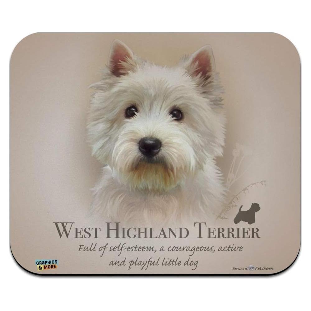 Alfombrilla de Ratón West Highland Terrier Graphics & More 23.6x19.8cm