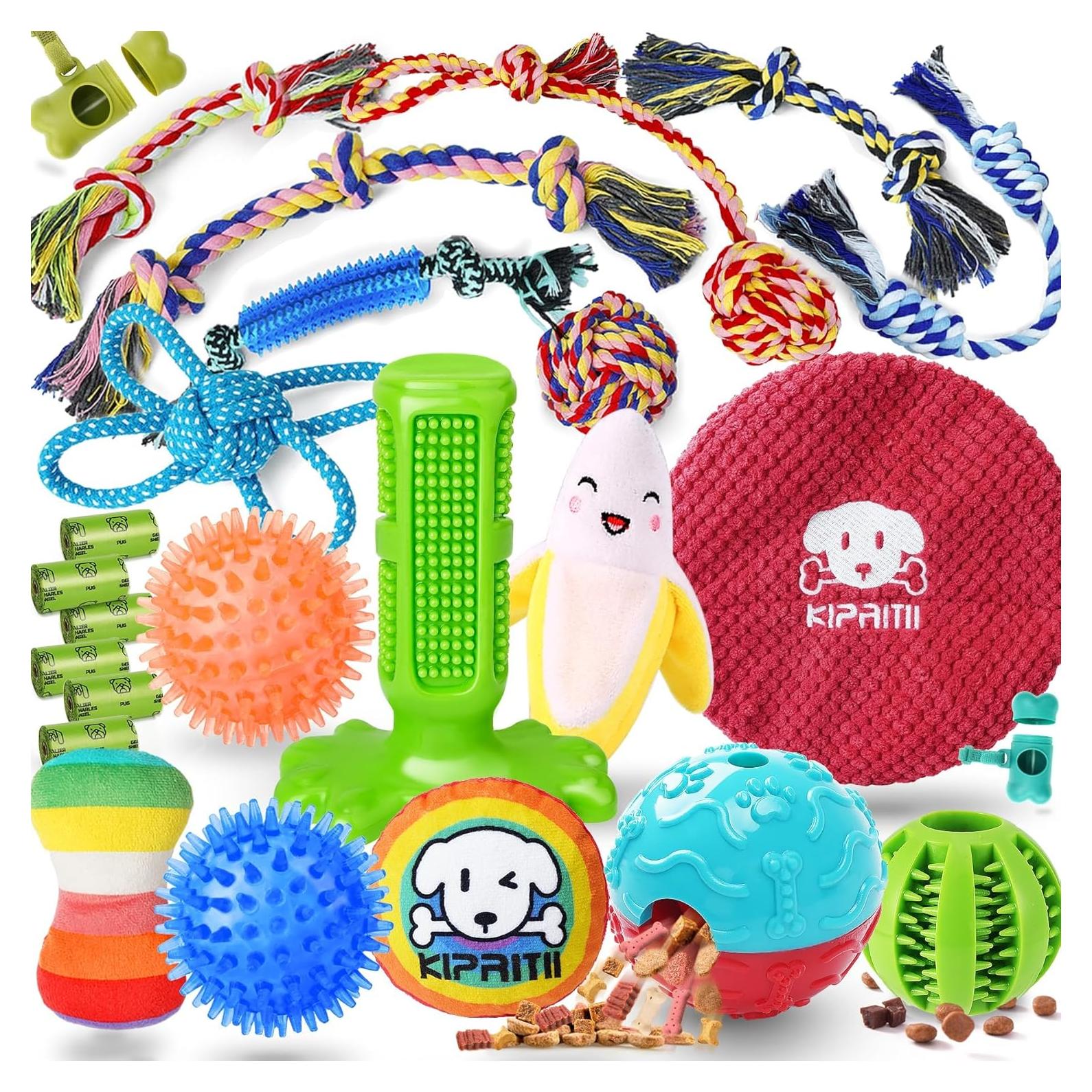 Paquete de 25 Juguetes para Cachorros KIPRITII Interactivos