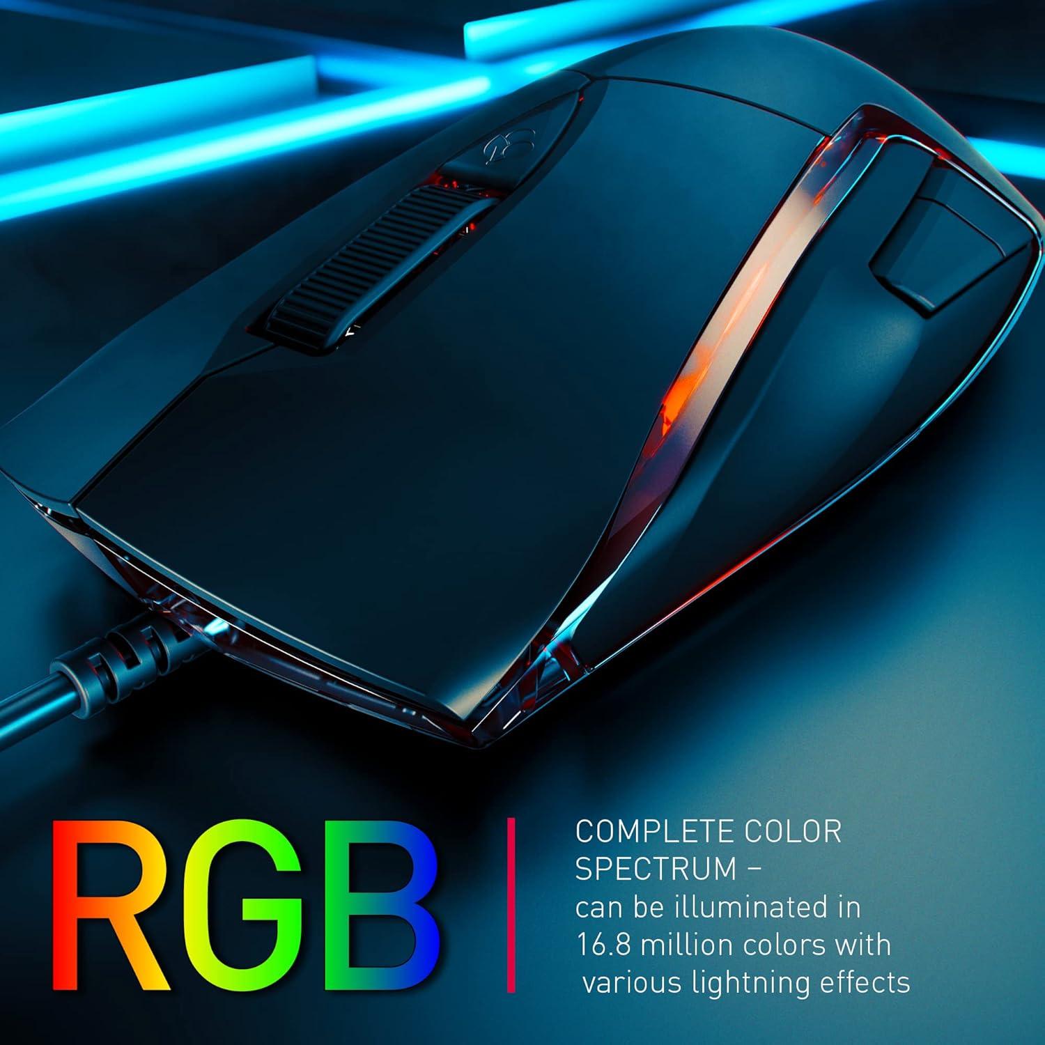 Ratón con Cable RGB Cherry JM-3000-2 5000 DPI Negro