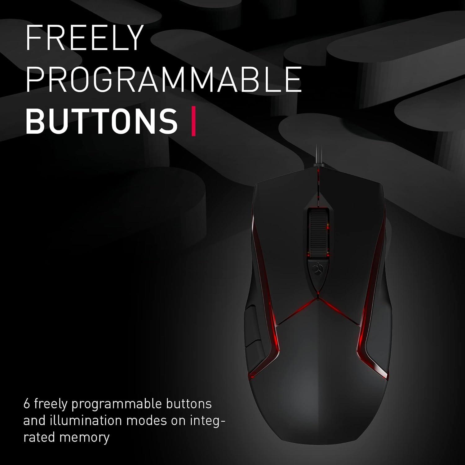 Ratón con Cable RGB Cherry JM-3000-2 5000 DPI Negro