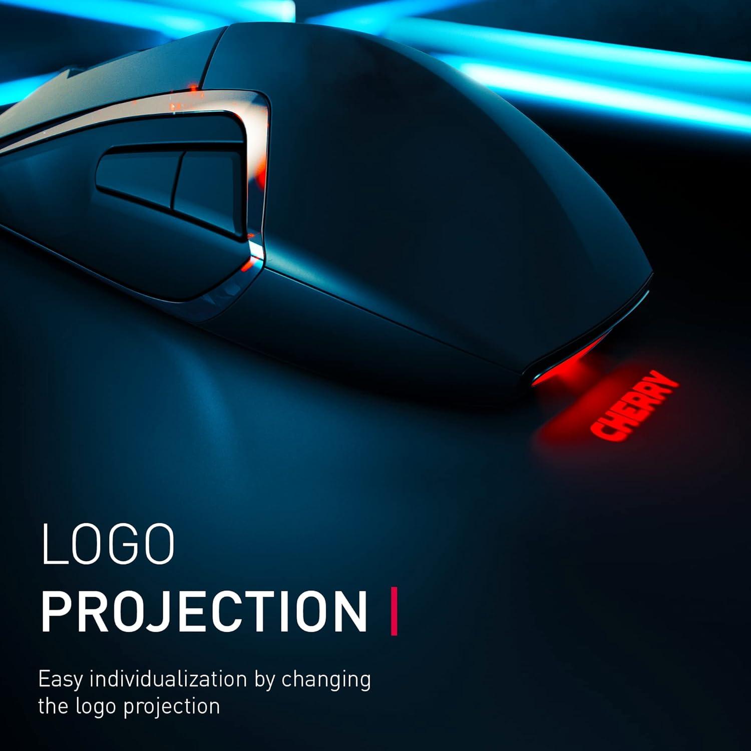 Ratón con Cable RGB Cherry JM-3000-2 5000 DPI Negro