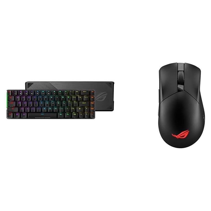 Teclado Mecánico Inalámbrico ASUS ROG Falchion NX 65% RGB y Ratón Gladius III