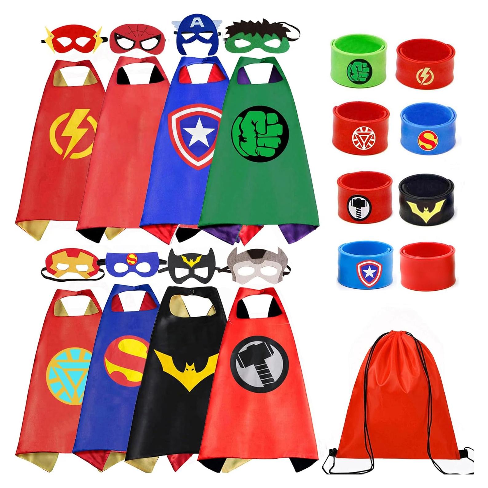 Conjunto de 8 capas de superhéroe para niños 69.85 cm