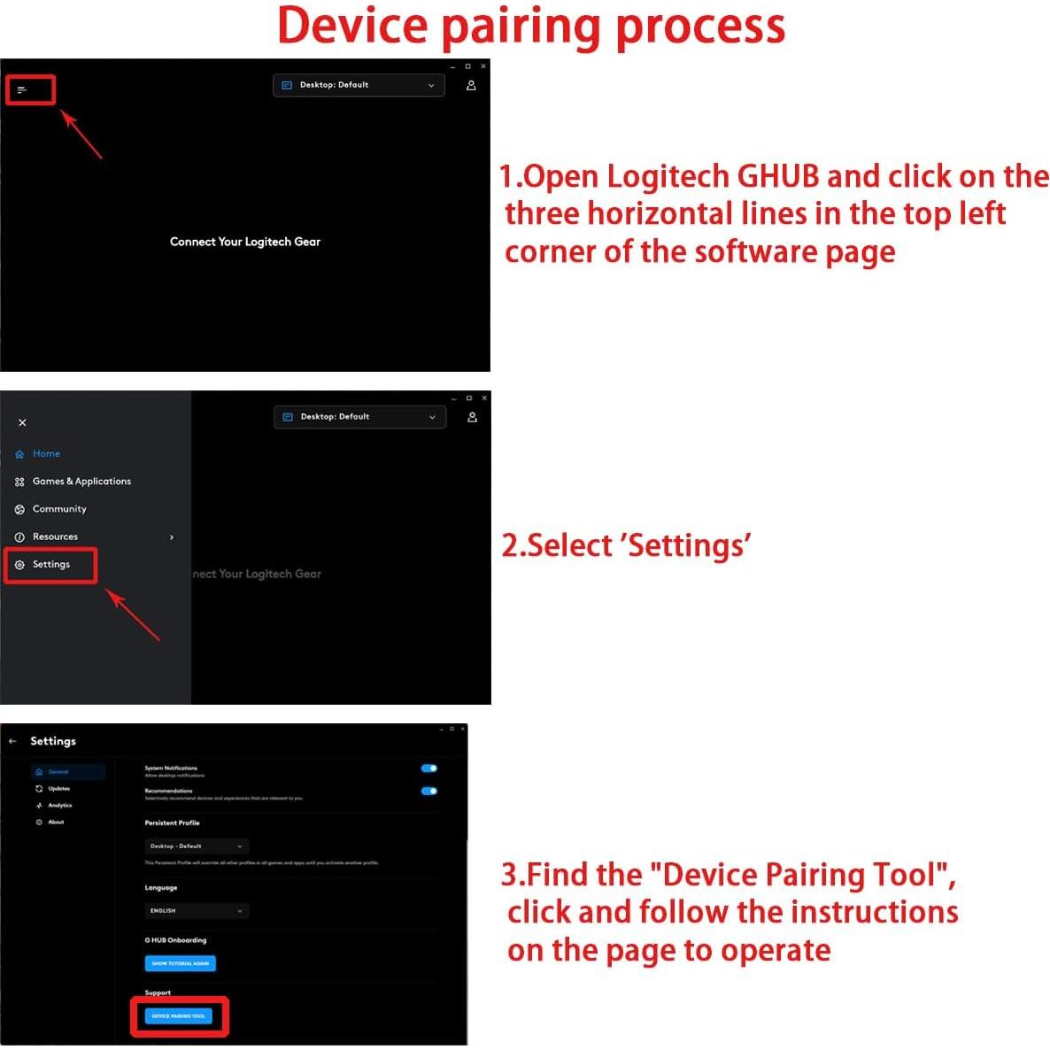 Adaptador Receptor USB Dongle NoirVogel para Logitech G PRO X 60