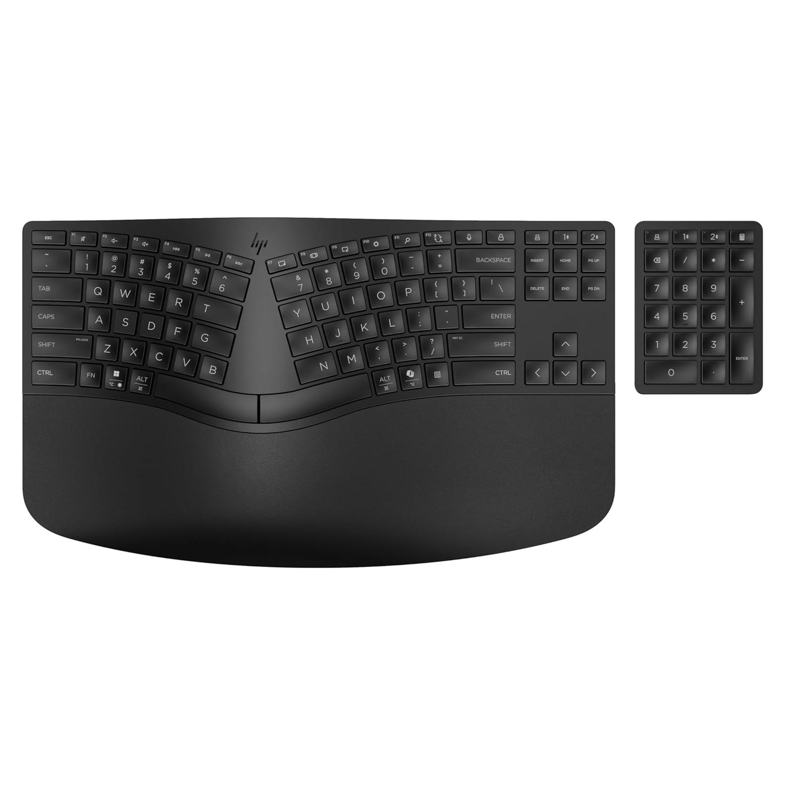 Teclado Inalámbrico Ergonómico HP 960 - Conexión Bluetooth y Dongle