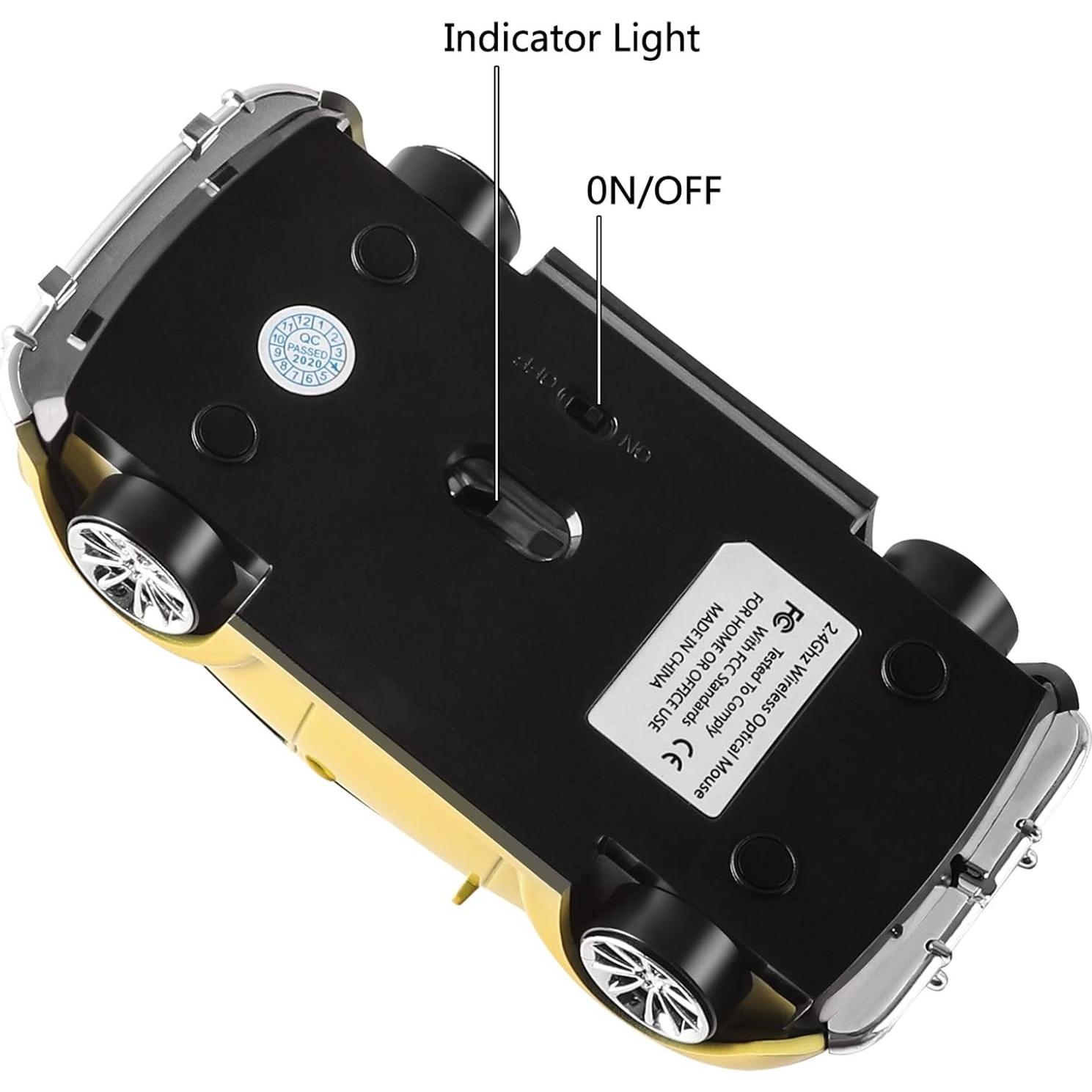 Mouse Inalambrico Usbkingdom Deportivo 1600DPI Amarillo