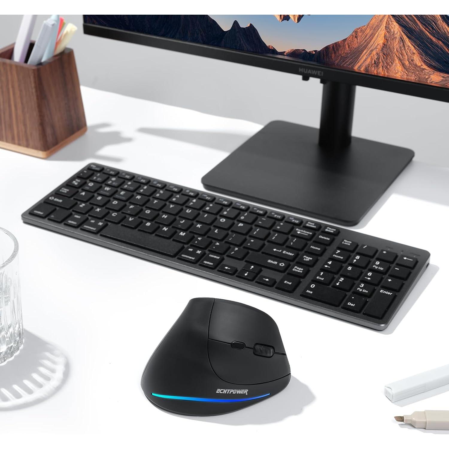 Mouse Inalámbrico Ergonómico ECHTPower F35B Vertical Bluetooth