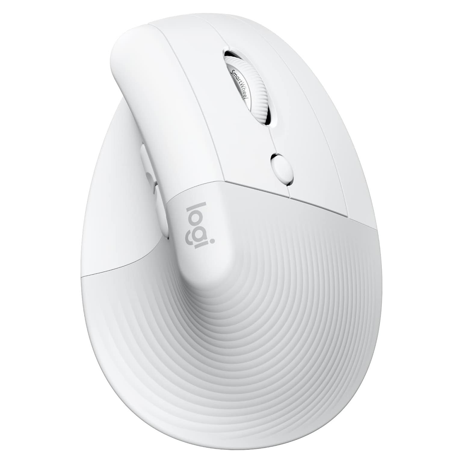 Logitech Lift Ratón Vertical Ergonómico Inalámbrico para Mac - Blanco Off