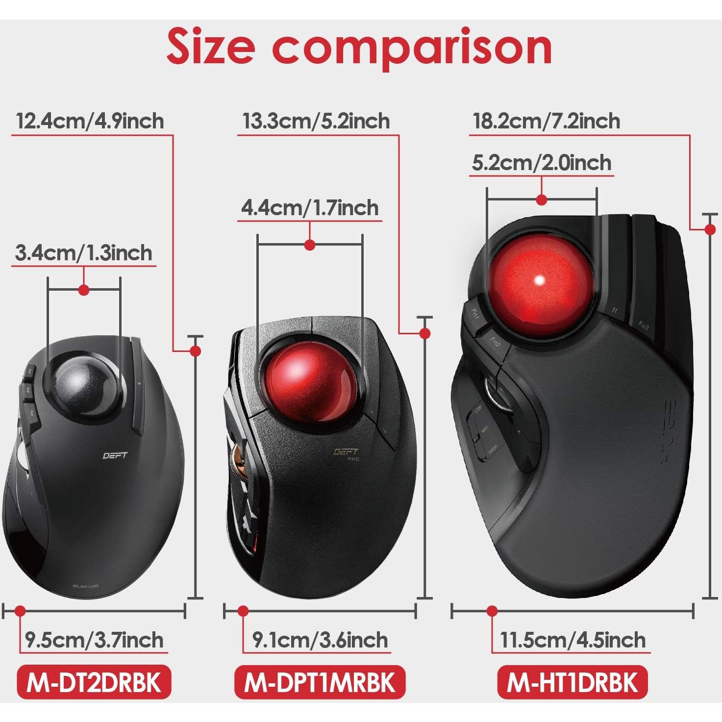 Ratón Trackball Elecom Deft Pro Inalámbrico Bluetooth 8 Botones
