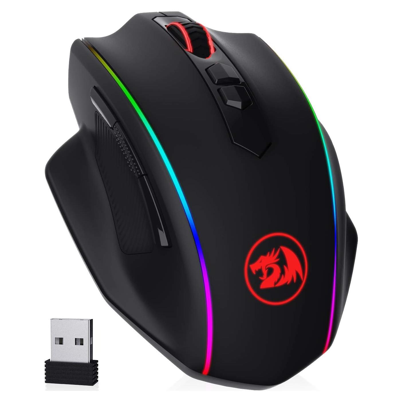 Redragon M686 Wireless Gaming Mouse, 16000 DPI Wired/Wireless Gamer Mouse with Professional Sensor, 45-Hour Reliable Power Capacity, Customizable Macro and RGB Backlight for PC/Mac/Laptop