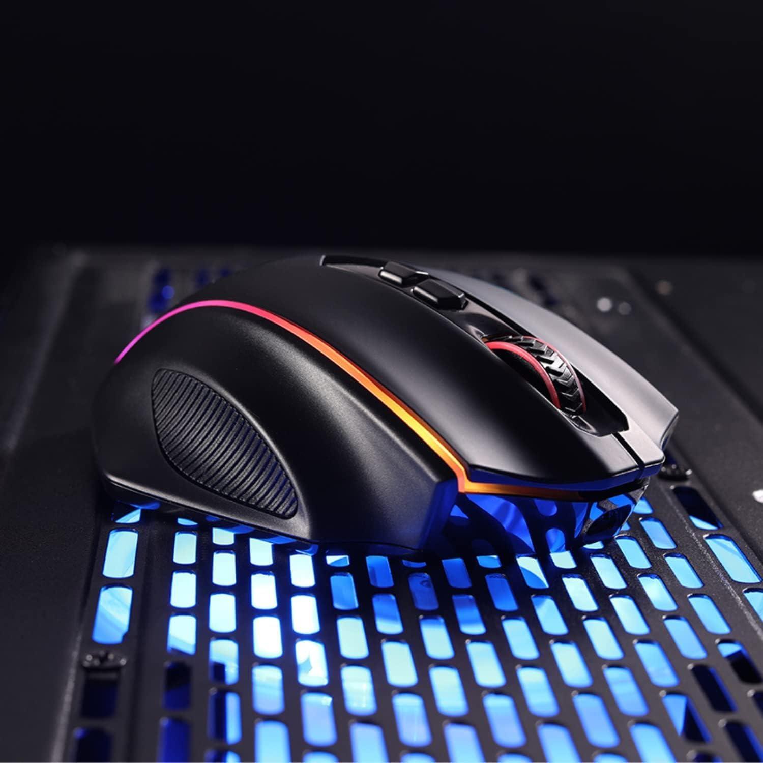 Redragon M686 Wireless Gaming Mouse, 16000 DPI Wired/Wireless Gamer Mouse with Professional Sensor, 45-Hour Reliable Power Capacity, Customizable Macro and RGB Backlight for PC/Mac/Laptop