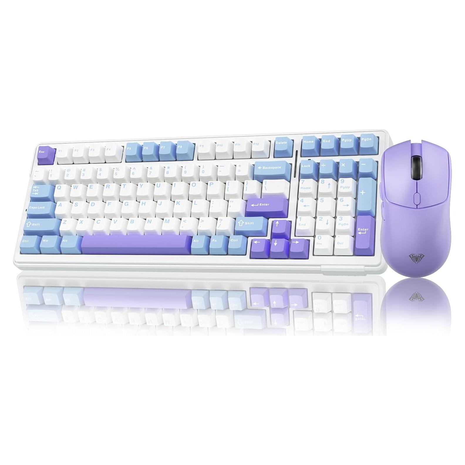 Combo Teclado Mecánico Inalámbrico AULA F99 + Ratón Gaming SC580X