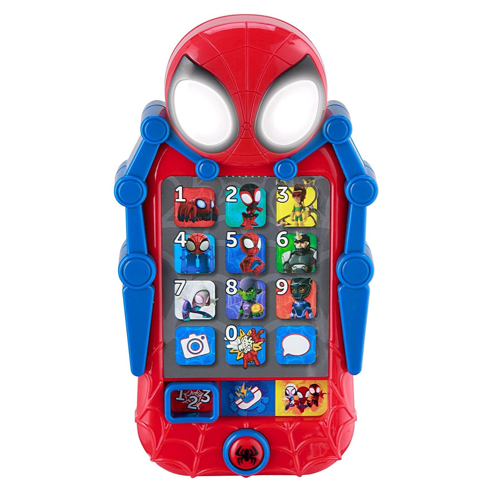 Teléfono Juguete eKids Spidey con Juegos Educativos 3 a 5 años