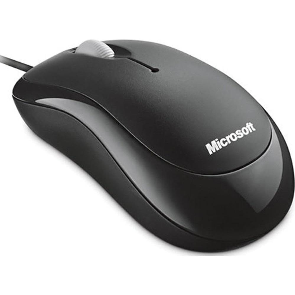 Ratón Óptico Microsoft Básico USB para PC y Laptop - Negro