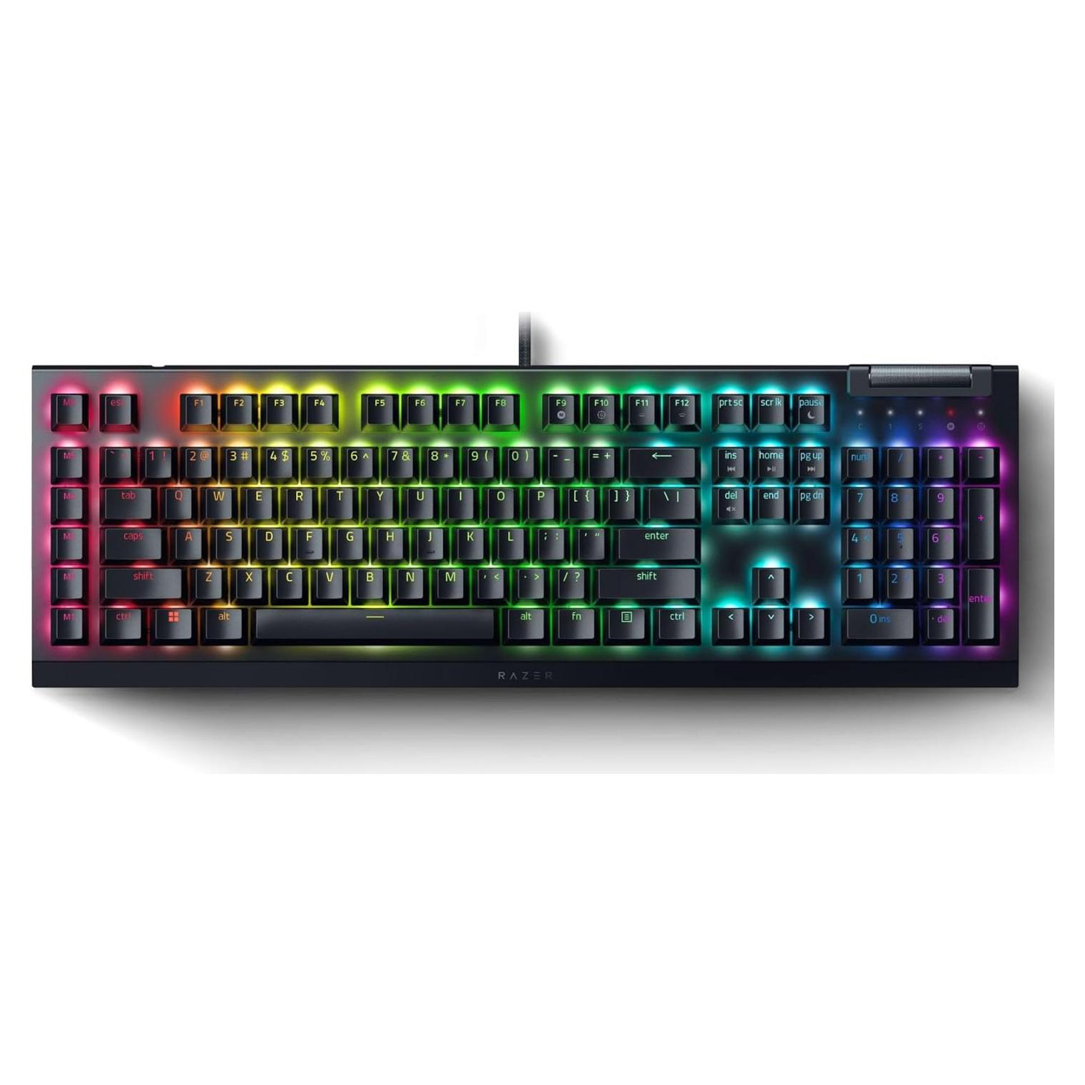 Teclado Mecánico Razer BlackWidow V4 X - Interruptores Amarillos, RGB