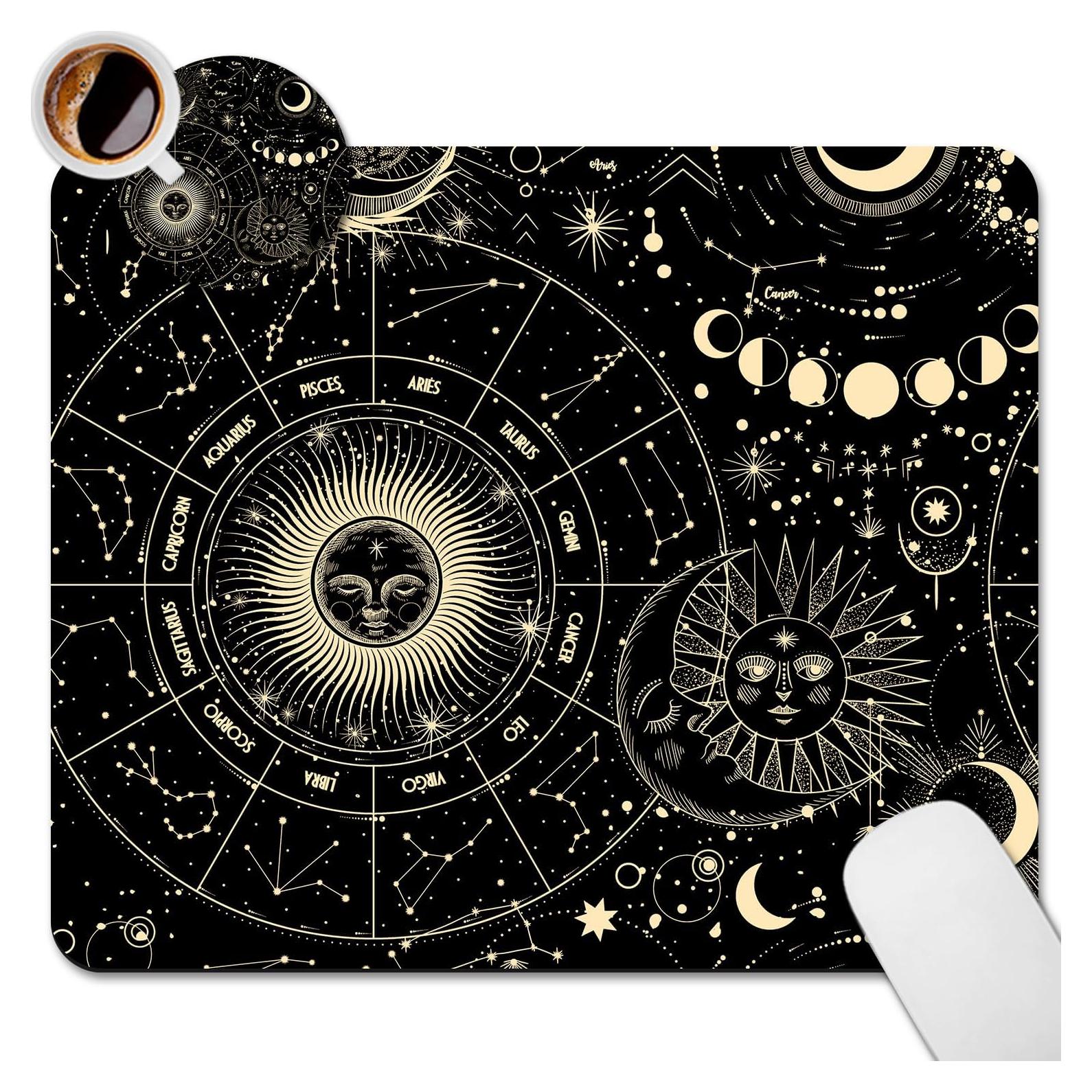 Alfombrilla de Ratón HOMKUMY Amarilla 24x20 cm Antideslizante