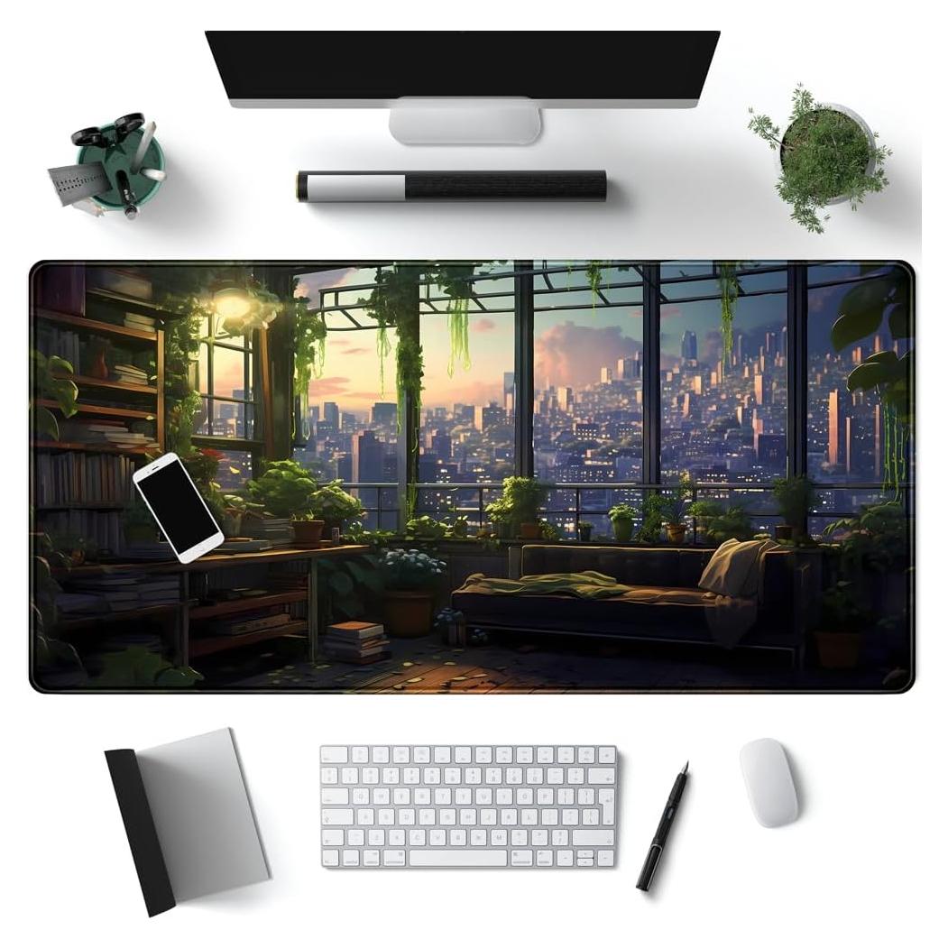 Alfombrilla de escritorio XL Mechanical Cattle 800x400 mm verde