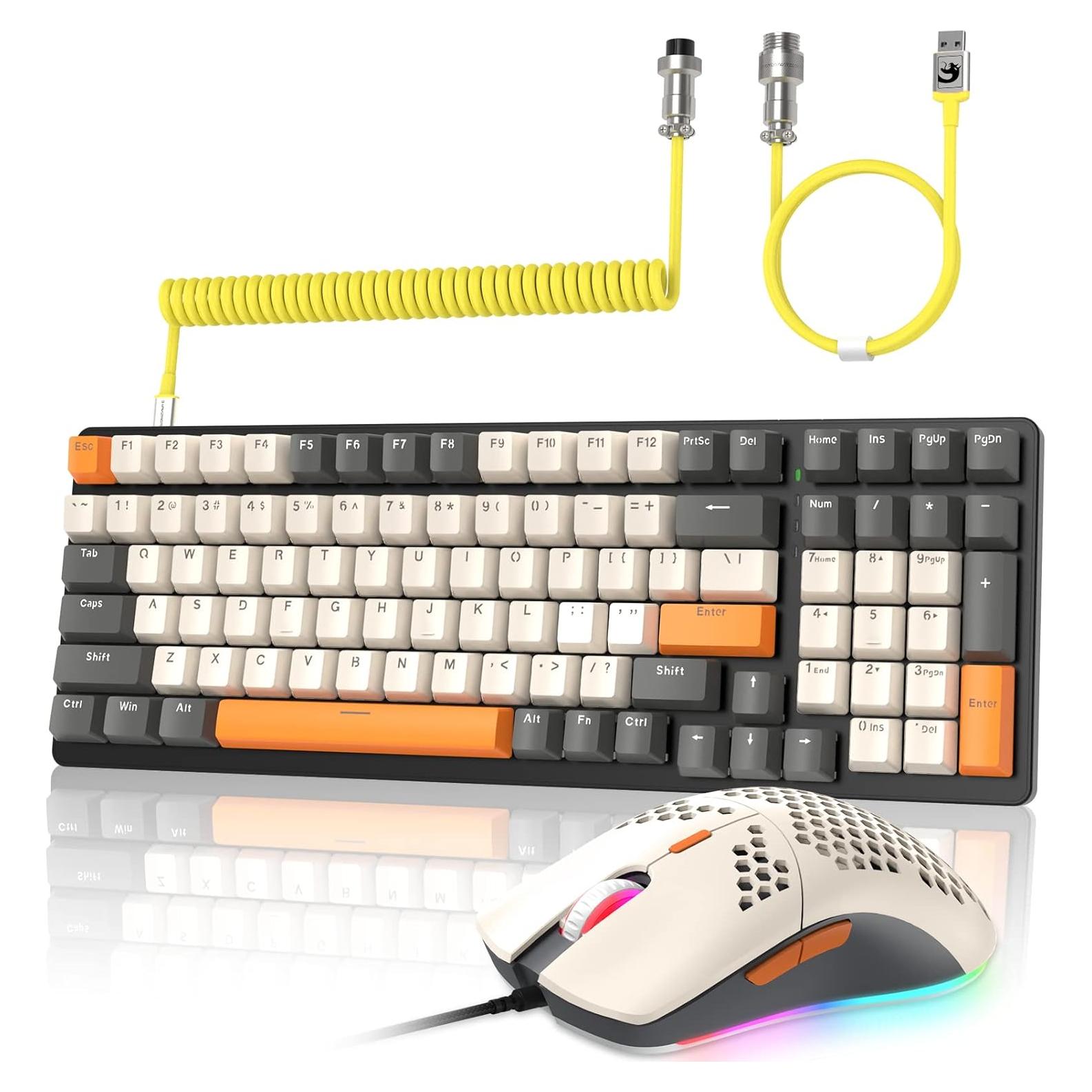 Teclado Mecánico ZIYOU LANG K3 RGB 98 Teclas + Ratón Ultra-Ligero