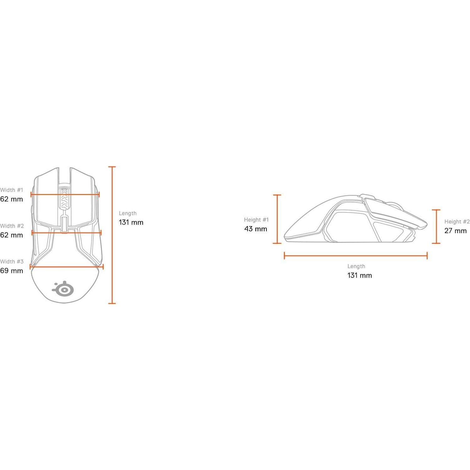 Ratón Gaming Inalámbrico SteelSeries Rival 650 - 12,000 CPI RGB