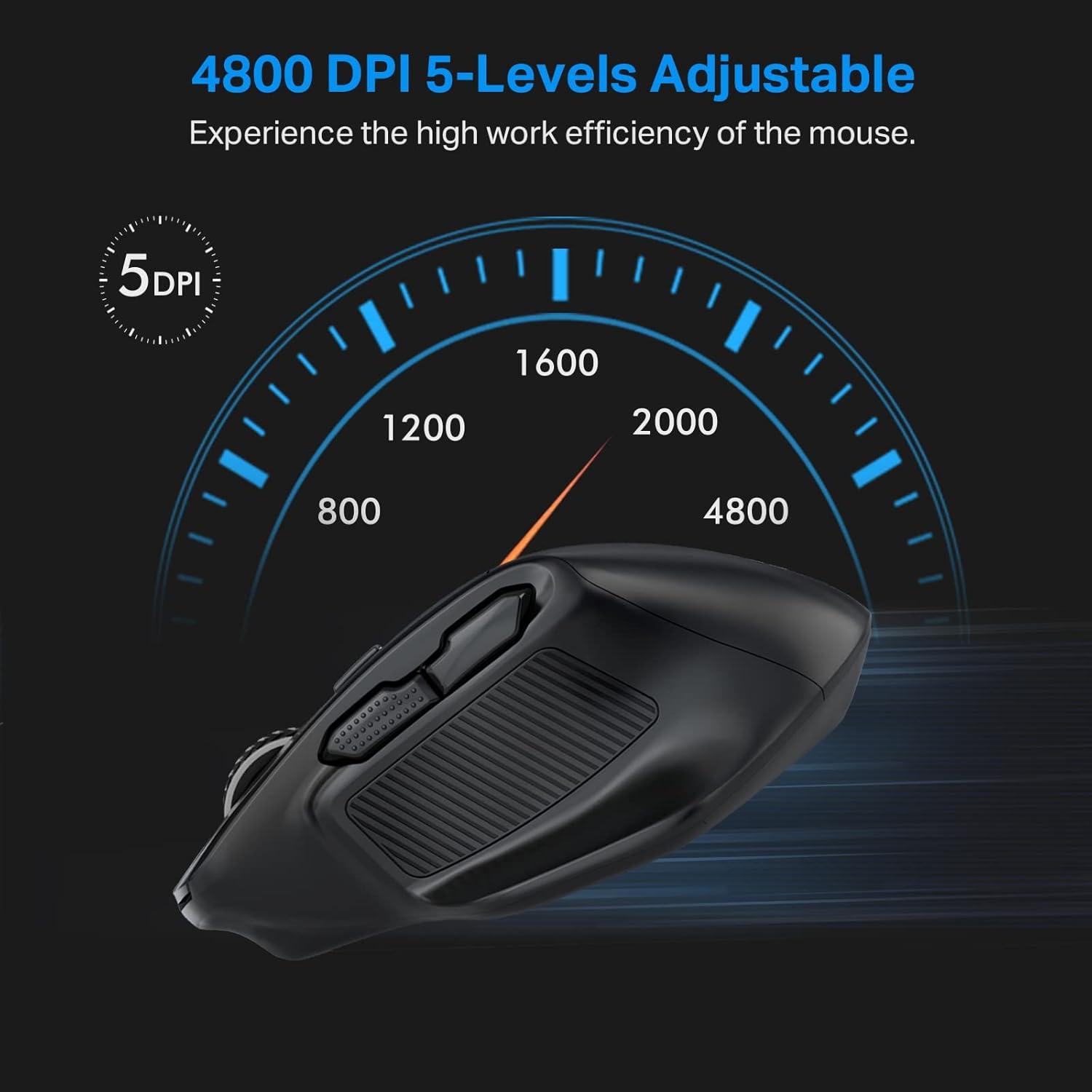 Ratón Inalámbrico E-YOOSO X-31 Grande Ergonómico 4800 DPI