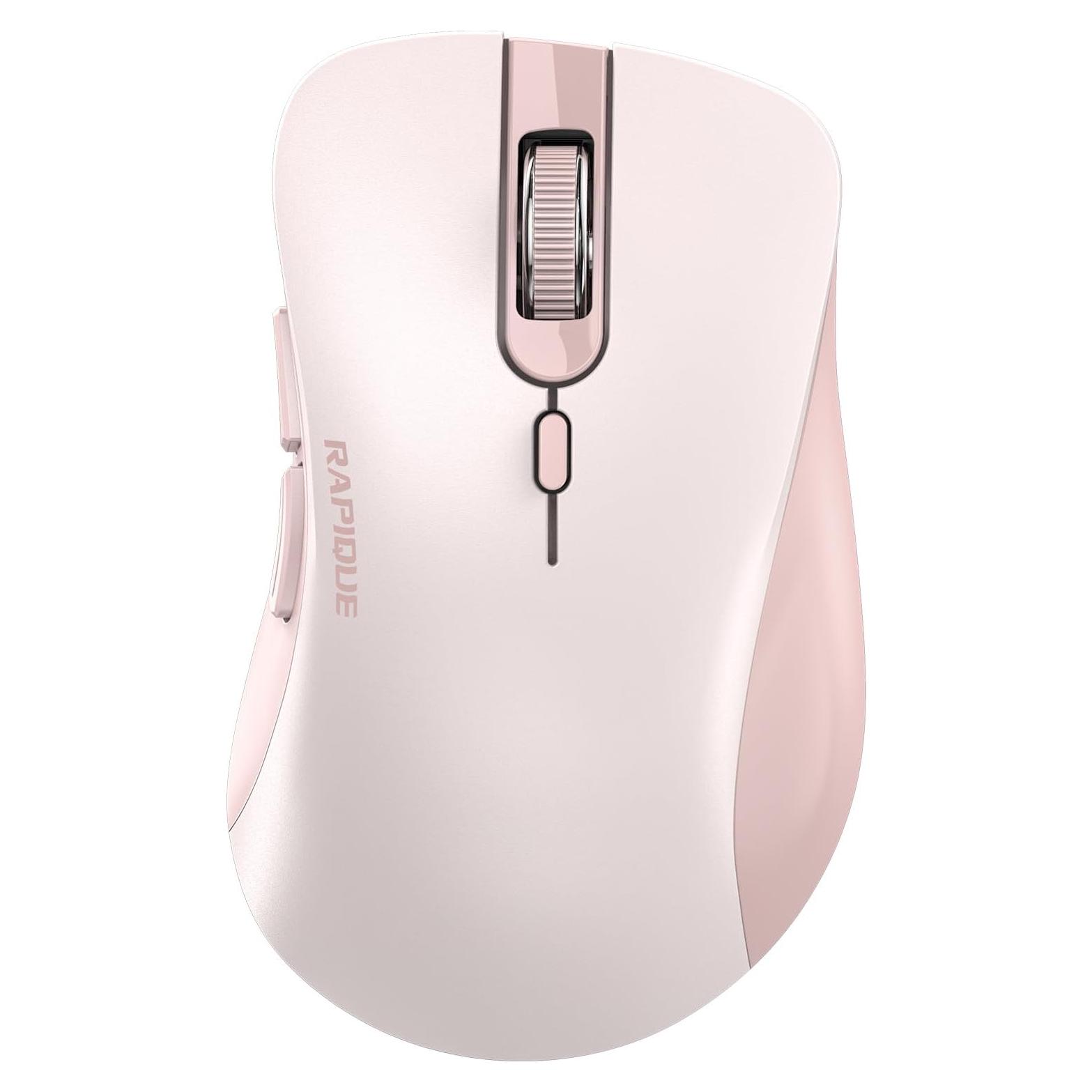 Ratón Inalámbrico Bluetooth RAPIQUE R-09 Rosa Ergonómico