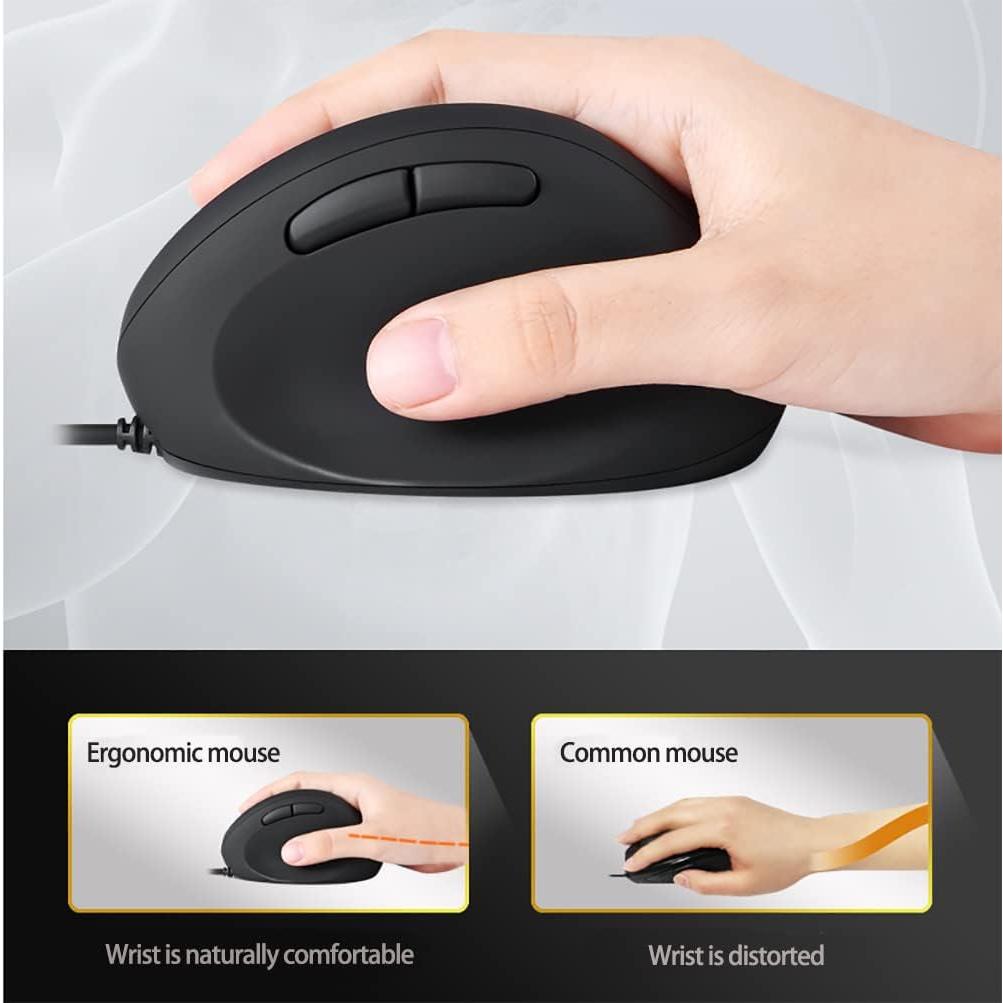 Ratón Ergonómico Vertical Shoplease USB 800/1200/1600 DPI