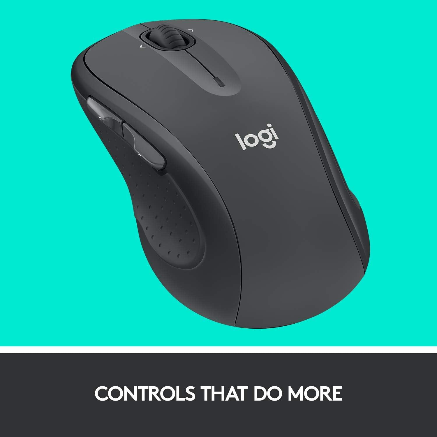 Ratón Inalámbrico Logitech M510 Grafito - Ergonomía y Control