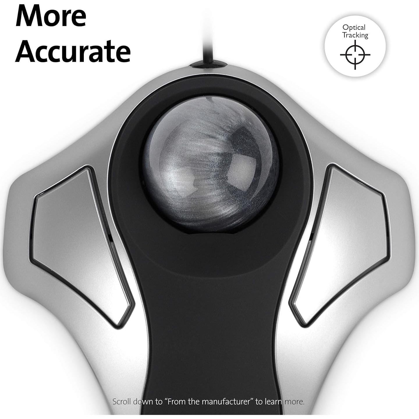 Mouse Trackball Kensington Orbit K64327F Plata/Negro Óptico