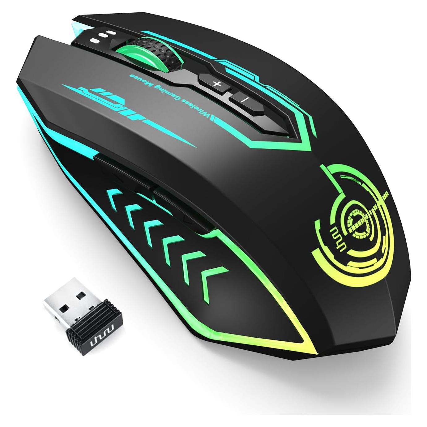 Ratón Gaming Inalámbrico UHURU WM-02 12000 DPI 7 Botones RGB
