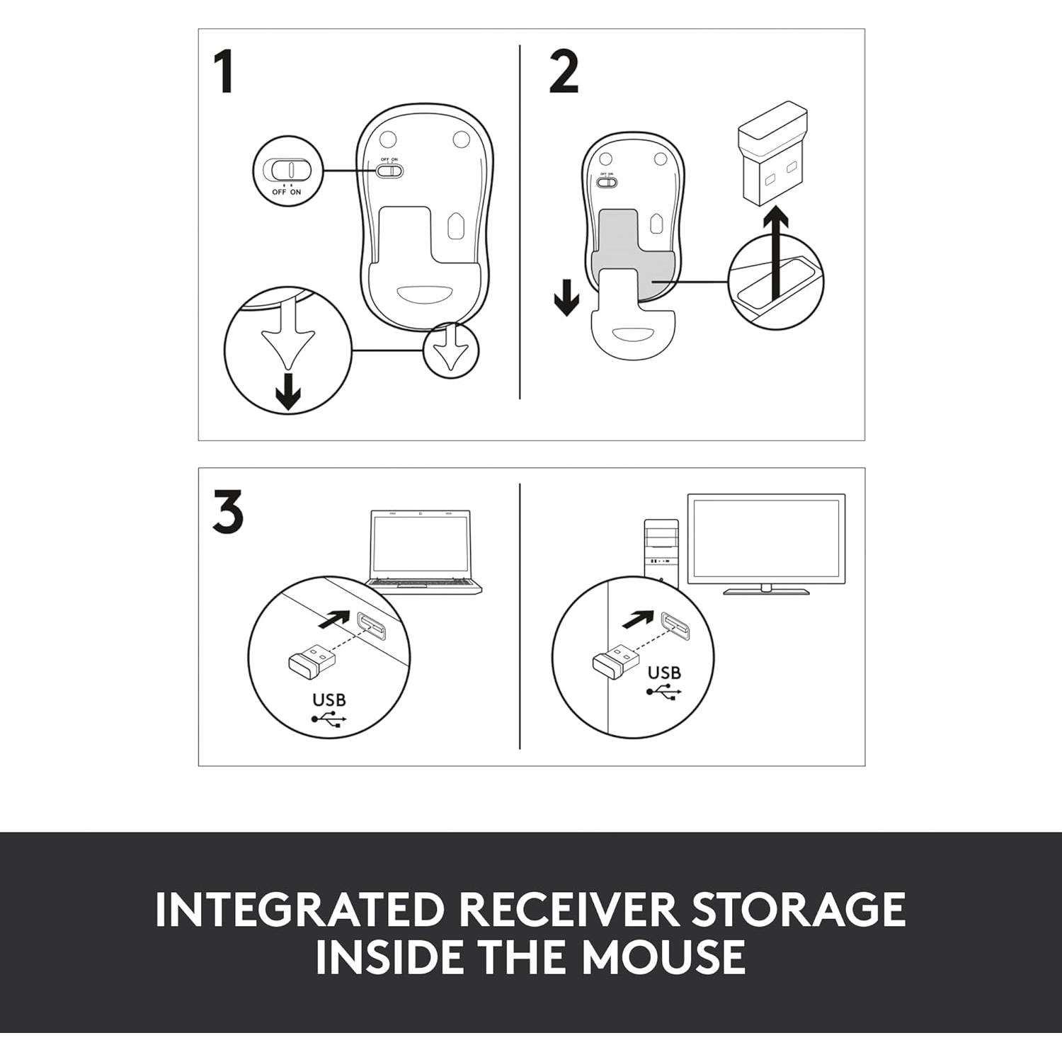 Logitech M185 Ratón Inalámbrico 2.4GHz USB Gris Rápido