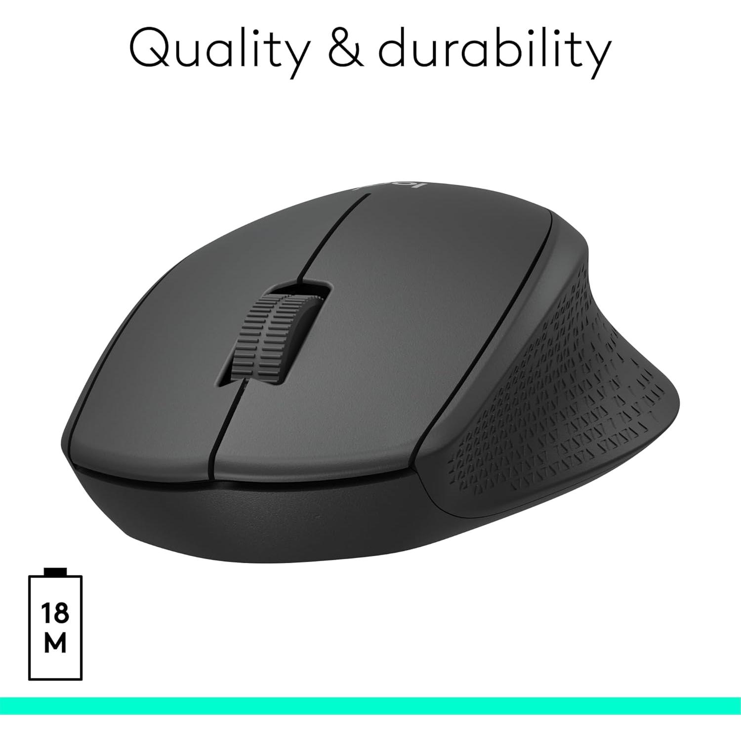 Ratón Inalámbrico Logitech M330 SILENT - Negro, 2.4GHz, Óptico