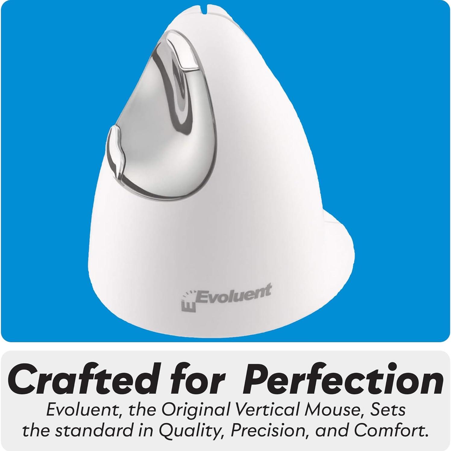 Ratón Ergonómico Evoluent VM4RB Blanco Bluetooth para Mac