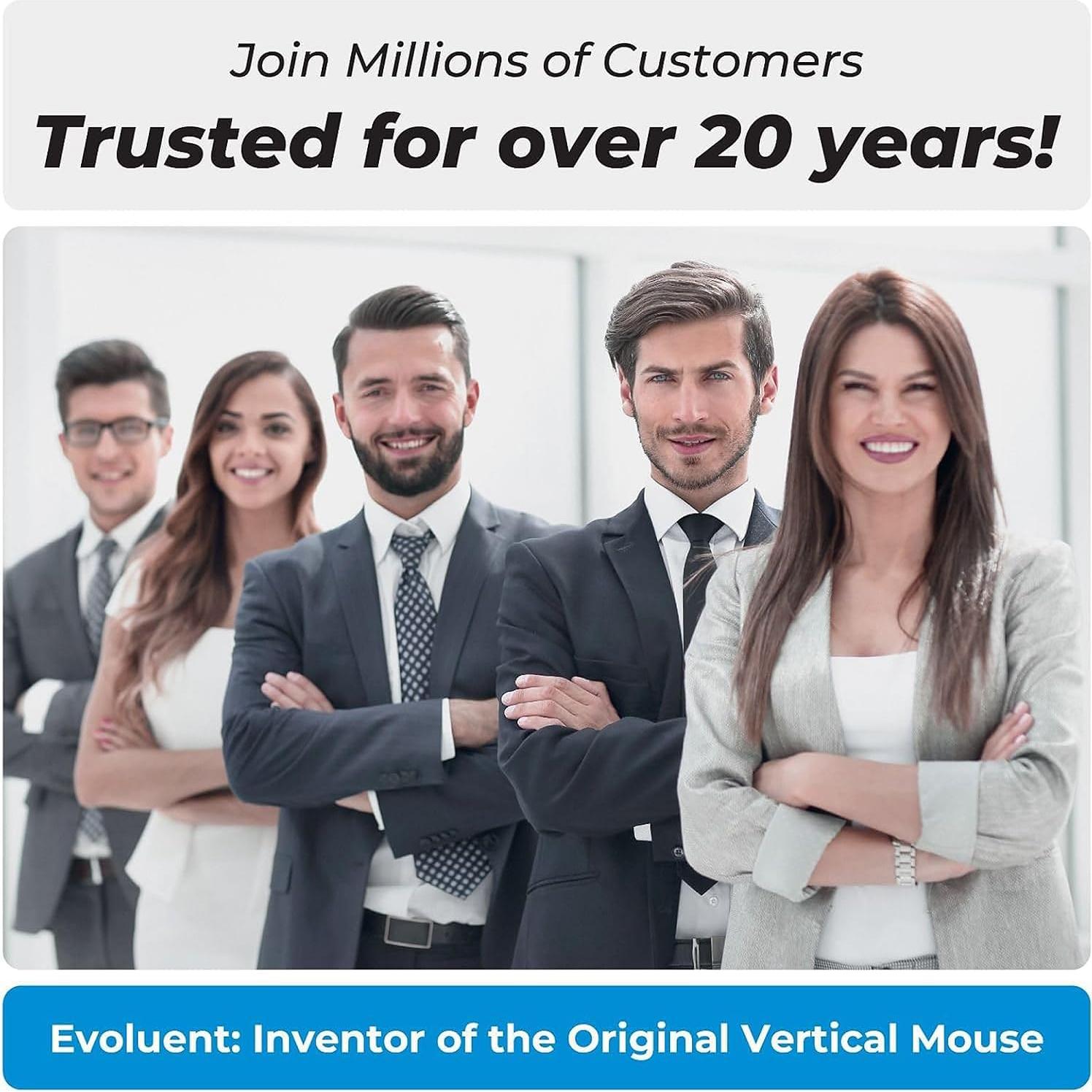 Ratón Ergonómico Evoluent VM4RB Blanco Bluetooth para Mac