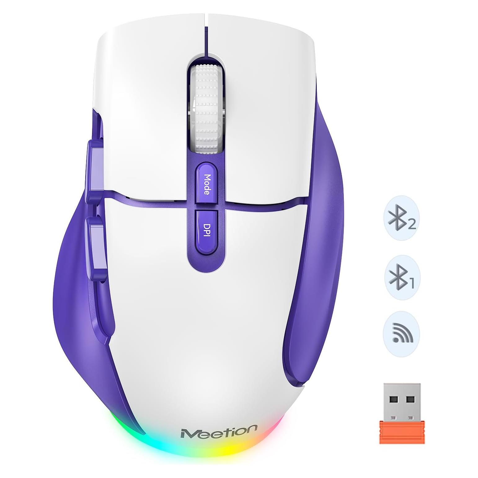 Ratón Inalámbrico MEETION BTM001 Ergonómico Recargable USB/Bluetooth