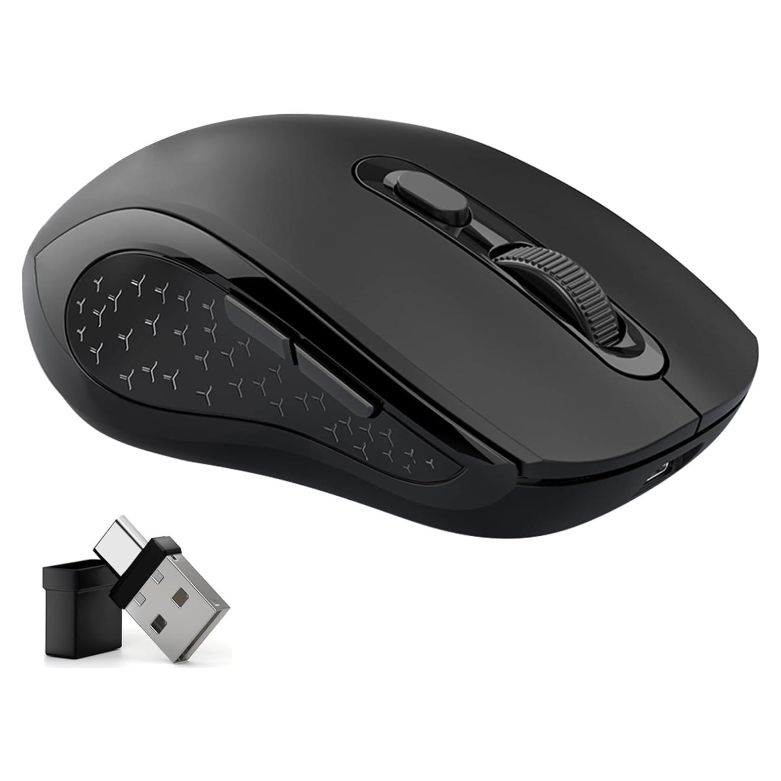 Ratón Inalámbrico Recargable Oukpatee - Bluetooth y USB-C 1600DPI