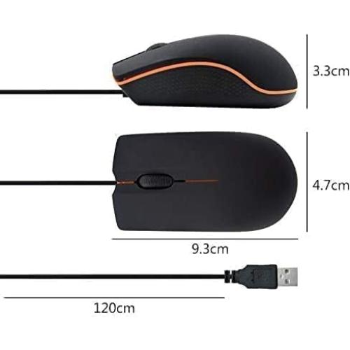 Ratón Ergonómico con Cable Guiheng USB Negro - Óptico, Ambidiestro